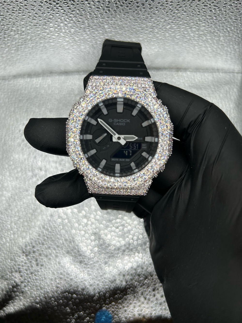 G-Shock Black Dial Watch with Sparkling Crystal Bezel SEND OFFERS 👀🔥